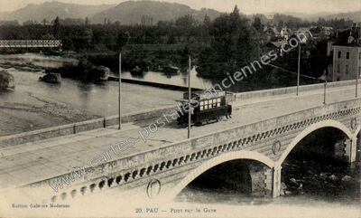 Carte postale ancienne Pont sur le Gave — Pau (Pyrénées-Atlantiques)