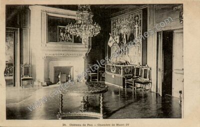 Carte postale ancienne Château de Pau - Chambre de Henri IV — Pau (Pyrénées-Atlantiques)