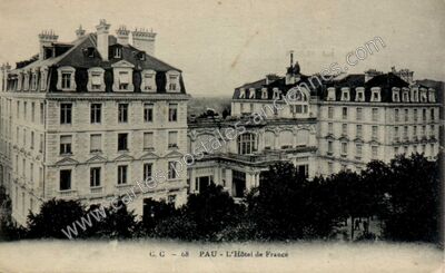 Carte postale ancienne L'Hôtel de France — Pau (Pyrénées-Atlantiques)