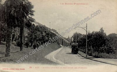 Carte postale ancienne Avenue Léon-Say et Boulevard des Pyrénées — Pau (Pyrénées-Atlantiques)