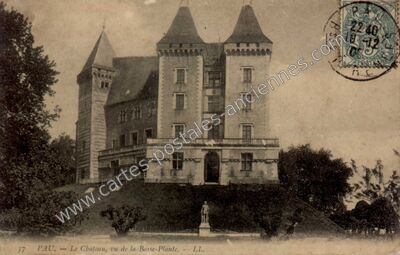 Carte postale ancienne Le Château, vu de la Basse-Plante — Pau (Pyrénées-Atlantiques)