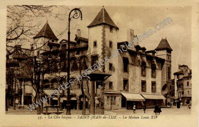 Carte postale ancienne La Côte basque. - La Maison Louis XIV — Saint-Jean-de-Luz (Pyrénées-Atlantiques)