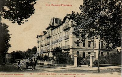 Carte postale ancienne Le Grand-Hôtel du Parc — Salies-de-Béarn (Pyrénées-Atlantiques)
