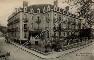 Carte postale ancienne Hôtel de la Paix — Salies-de-Béarn (Pyrénées-Atlantiques)
