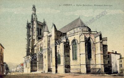 Carte postale ancienne Eglise Saint-Jean - Monument historique — Ambert (Puy-de-Dôme)