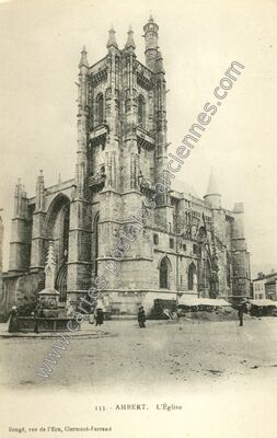 Carte postale ancienne L'Église — Ambert (Puy-de-Dôme)