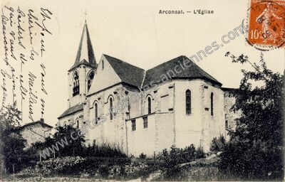 Carte postale ancienne L'Eglise — Arconsat (Puy-de-Dôme)