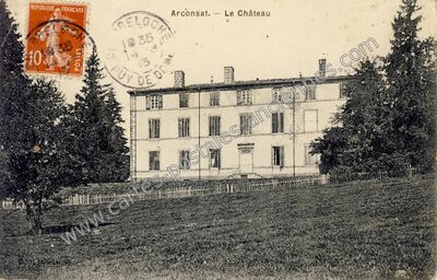 Carte postale ancienne Chateau Landrevie — Arconsat (Puy-de-Dôme)