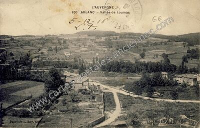 Carte postale ancienne Vallée de Loumas — Arlanc (Puy-de-Dôme)