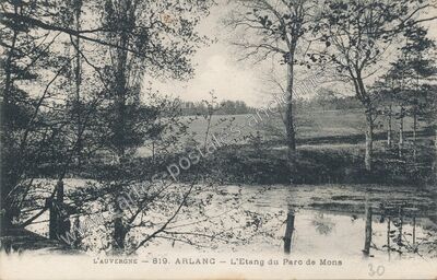 Carte postale ancienne L'Etang du Parc de Mons — Arlanc (Puy-de-Dôme)