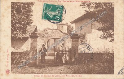 Carte postale ancienne Entrée du Château de Coisse — Arlanc (Puy-de-Dôme)