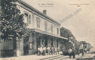 Carte postale ancienne La Gare d'Arlanc — Arlanc (Puy-de-Dôme)