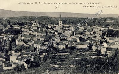 Carte postale ancienne Panorama d'ARTONNE — Artonne (Puy-de-Dôme)