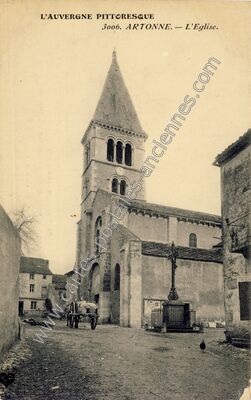 Carte postale ancienne L'AUVERGNE PITTORESQUE - L'Eglise — Artonne (Puy-de-Dôme)