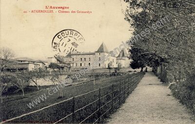 Carte postale ancienne Château des Grimardys — Augerolles (Puy-de-Dôme)