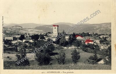 Carte postale ancienne Vue générale — Augerolles (Puy-de-Dôme)