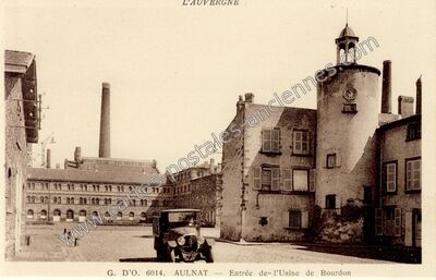 Carte postale ancienne Entrée de l'Usine de Bourdon — Aulnat (Puy-de-Dôme)