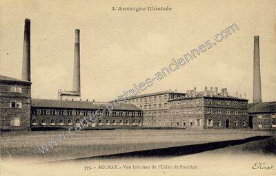 Carte postale ancienne Vue intérieure de l'Usine de Bourdon — Aulnat (Puy-de-Dôme)