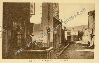 Carte postale ancienne La Poste — Authezat (Puy-de-Dôme)