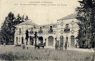 Carte postale ancienne Chateau de Chadieu — Authezat (Puy-de-Dôme)