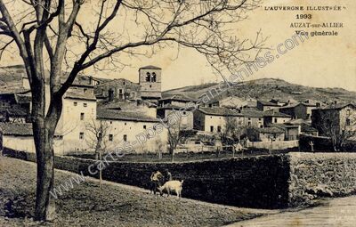 Carte postale ancienne Vue générale — Auzat sur Allier (Puy-de-Dôme)