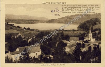 Carte postale ancienne L'Auvergne Poétique — Aydat (Puy-de-Dôme)