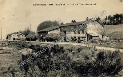 Carte postale ancienne Col de Chemintrand — Baffie (Puy-de-Dôme)