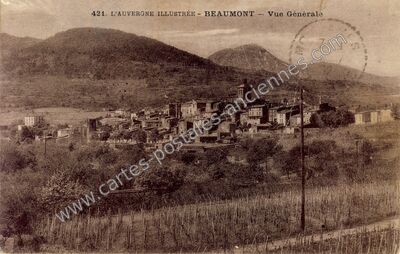 Carte postale ancienne L'Auvergne Illustrée - Vue Générale — Beaumont (Puy-de-Dôme)