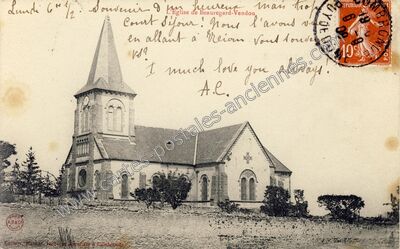 Carte postale ancienne L'Eglise — Beauregard-Vendon (Puy-de-Dôme)