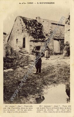 Carte postale ancienne L'AUVERGNE — Bertignat (Puy-de-Dôme)