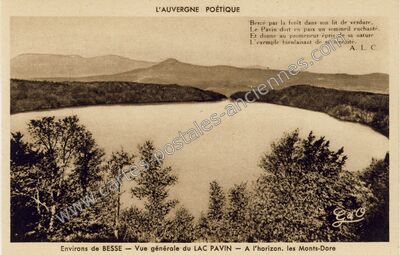 Carte postale ancienne Lac Pavin — Besse-et-Saint-Anastaise (Puy-de-Dôme)
