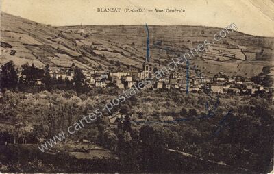 Carte postale ancienne Vue Générale — Blanzat (Puy-de-Dôme)