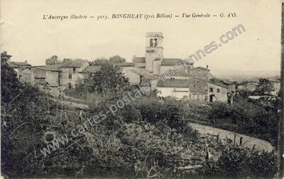 Carte postale ancienne Vue Générale — Bongheat (Puy-de-Dôme)