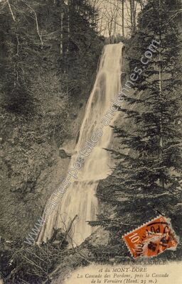 Carte postale ancienne Cascade des Pardons — La Bourboule (Puy-de-Dôme)