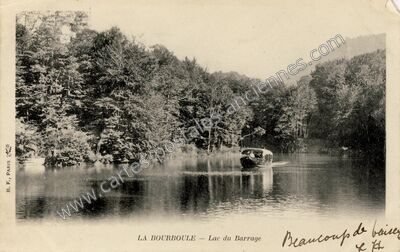 Carte postale ancienne Lac du Barrage — La Bourboule (Puy-de-Dôme)