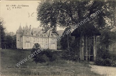 Carte postale ancienne Le Château et le Parc — Job (Puy-de-Dôme)