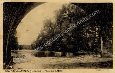 Carte postale ancienne Vue sur l'Allier — Brassac-les-Mines (Puy-de-Dôme)
