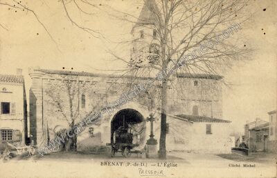 Carte postale ancienne L'Église — Brenat (Puy-de-Dôme)