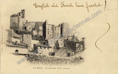 Carte postale ancienne FORTERESSE (XIII° SIÈCLE) — Le Broc (Puy-de-Dôme)