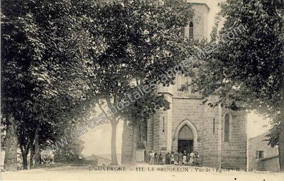 Carte postale ancienne Vue de l'Eglise — Le Brugeron (Puy-de-Dôme)