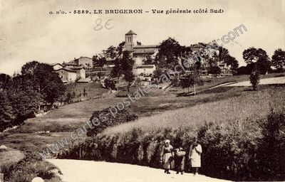 Carte postale ancienne Vue générale (côté Sud) — Le Brugeron (Puy-de-Dôme)