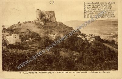 Carte postale ancienne L'Auvergne pittoresque - Environs de Vic-le-Comte - Château de Busséol — Busséol (Puy-de-Dôme)