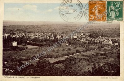 Carte postale ancienne Panorama — Cébazat (Puy-de-Dôme)