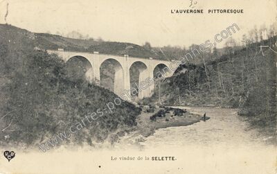 Carte postale ancienne Viaduc de la Cellette — La Cellette (Puy-de-Dôme)