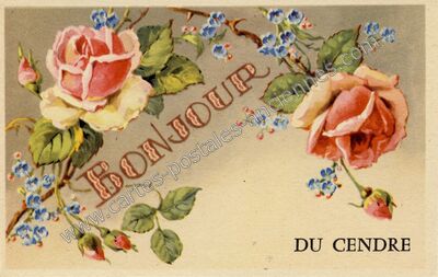 Carte postale ancienne Bonjour — Le Cendre (Puy-de-Dôme)