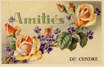 Carte postale ancienne Amitiés — Le Cendre (Puy-de-Dôme)