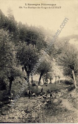 Carte postale ancienne Vue Rustique des Gorges — Ceyrat (Puy-de-Dôme)