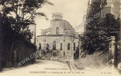 Carte postale ancienne L'Église (M. H. XV° s.) Côté Est — Chamalières (Puy-de-Dôme)
