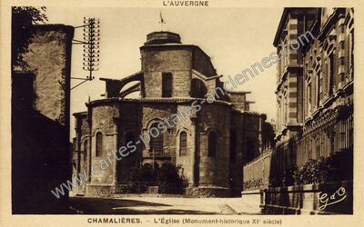 Carte postale ancienne L'Église (Monument-historique XI° siècle) — Chamalières (Puy-de-Dôme)