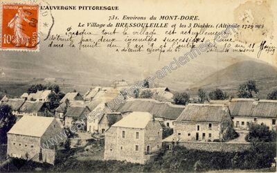 Carte postale ancienne Bressouleille — Chambon-sur-Lac (Puy-de-Dôme)